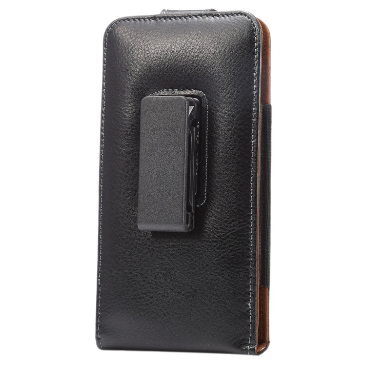 6.3 inch Litchi Texture Vertical Flip Upright Genuine Leather Case / Waist Bag with Rotatable Back Splint for Galaxy Mega 6.3 / i9200 / i9208 / 9152 / 9158 / p709, etc - HoMEdemic™ 