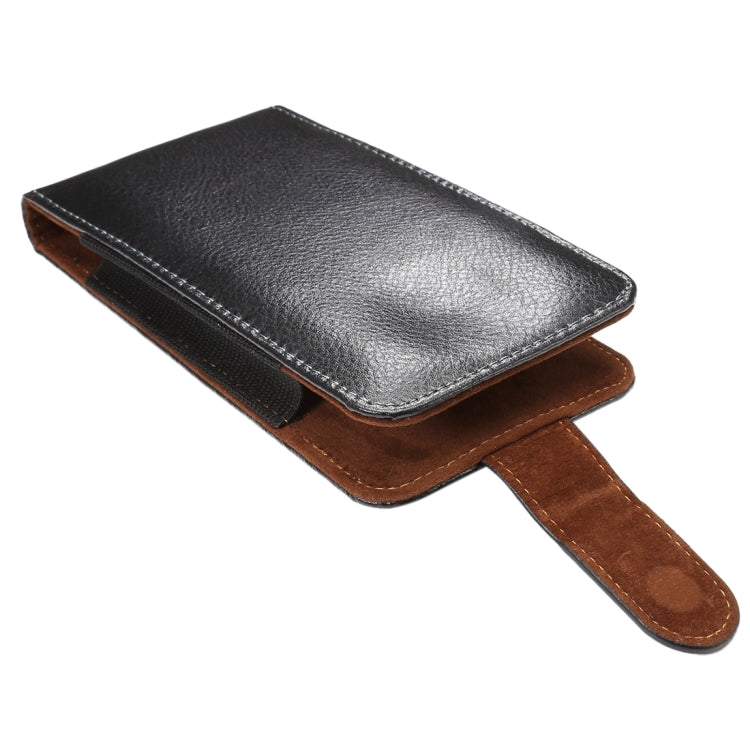 6.3 inch Litchi Texture Vertical Flip Upright Genuine Leather Case / Waist Bag with Rotatable Back Splint for Galaxy Mega 6.3 / i9200 / i9208 / 9152 / 9158 / p709, etc - HoMEdemic™ 