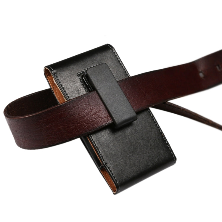 6.3 inch Litchi Texture Vertical Flip Upright Genuine Leather Case / Waist Bag with Rotatable Back Splint for Galaxy Mega 6.3 / i9200 / i9208 / 9152 / 9158 / p709, etc - HoMEdemic™ 