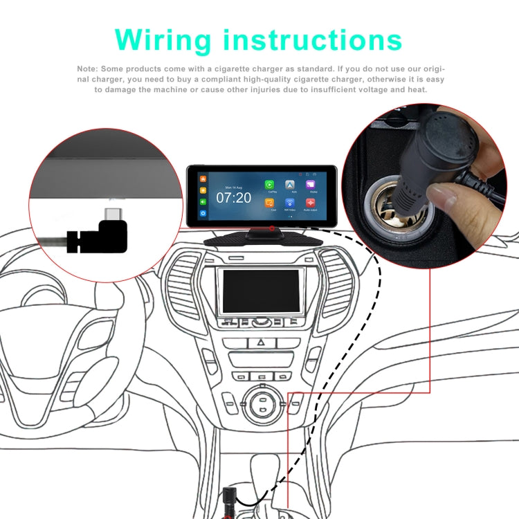 6.86 Inch 4KDVR Smart Screen Player, Specification: Standard+Reversing Camera - HoMEdemic™ 