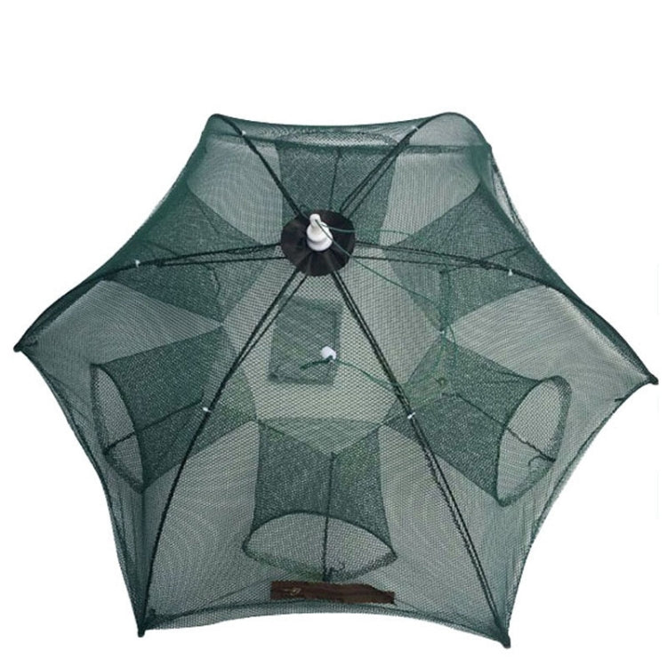 6 Holes Automatic Foldable Fishing Net Nylon Shrimp Crab Minnow Trap Fish Cast Net Fishing Tackle, 6 Holes - HoMEdemic™ 
