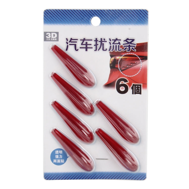 6 PCS Universal Resin Rear Spoiler Car Auto Rear Spoiler Exterior Rear Spoiler Kit Car Crash Strip Spoiler Routed Board Mute Rectifier Noise Reduction Spoiler - HoMEdemic™ 