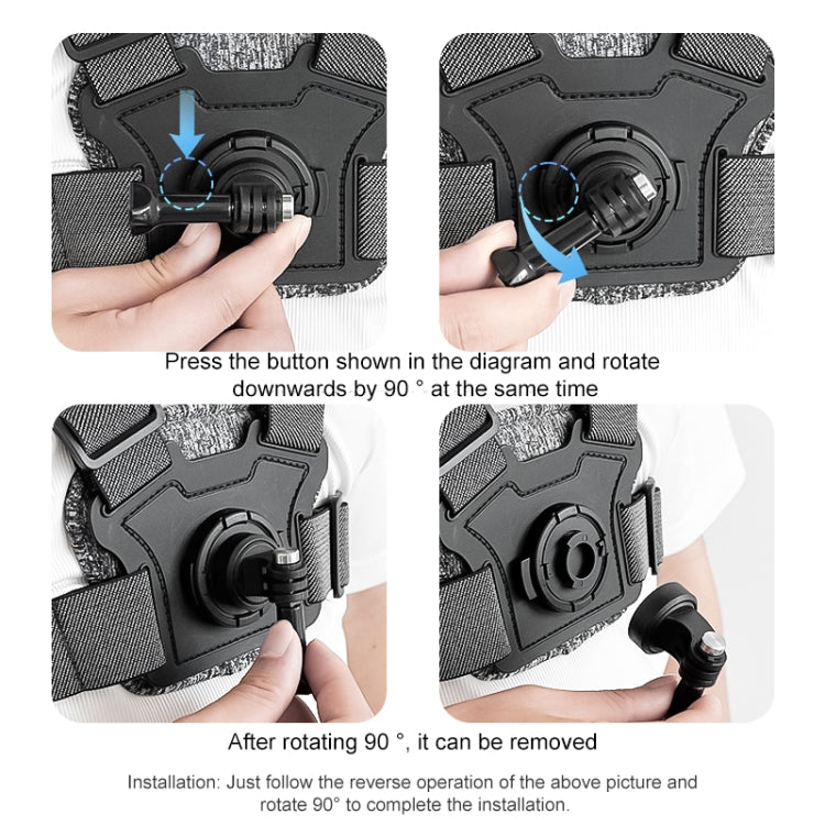 6 in 1 360 Phone Clamp Adjustable Body Mount Belt Chest Strap with Mount & Screw(Grey) - HoMEdemic™ 