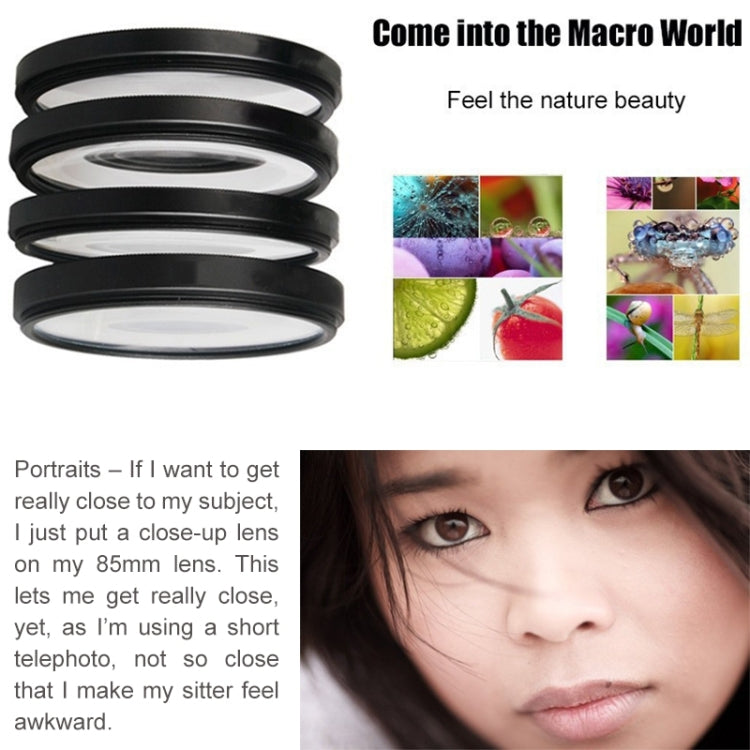 6 in 1 58mm Close-Up Lens Filter Macro Lens Filter + Filter Adapter Ring for GoPro HERO3 - HoMEdemic™ 