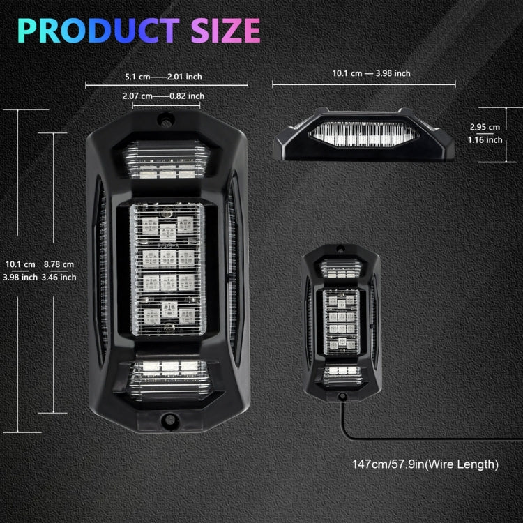 6 in 1 G6 RGB Colorful Car Chassis Light LED Music Atmosphere Light With 24-Button Remote Control - HoMEdemic™ 