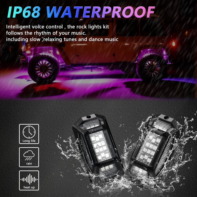 6 in 1 G6 RGB Colorful Car Chassis Light LED Music Atmosphere Light With 24-Button Remote Control - HoMEdemic™ 