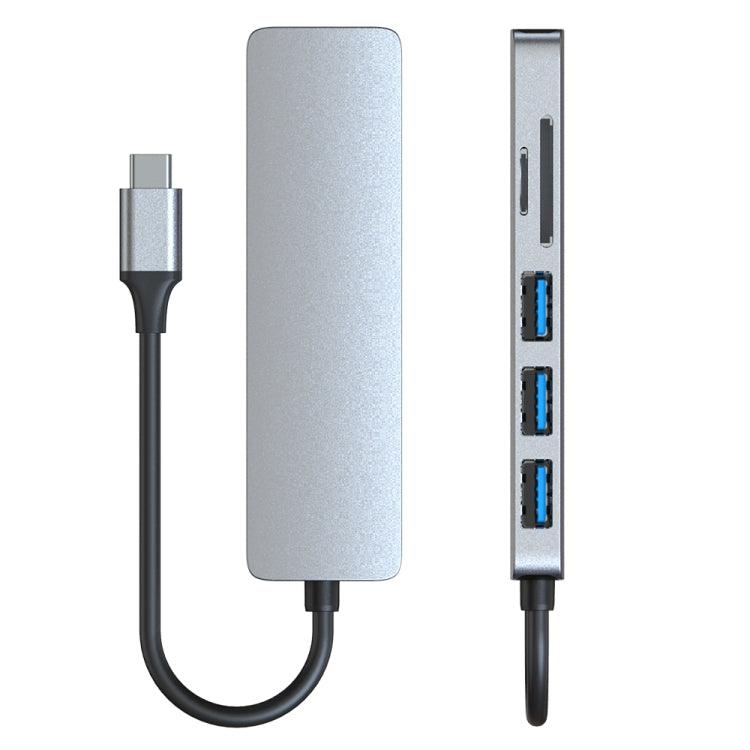 6-in-1 USB-C / Type-C to USB Docking Station HUB Adapter, 6 in 1 - HoMEdemic™ 