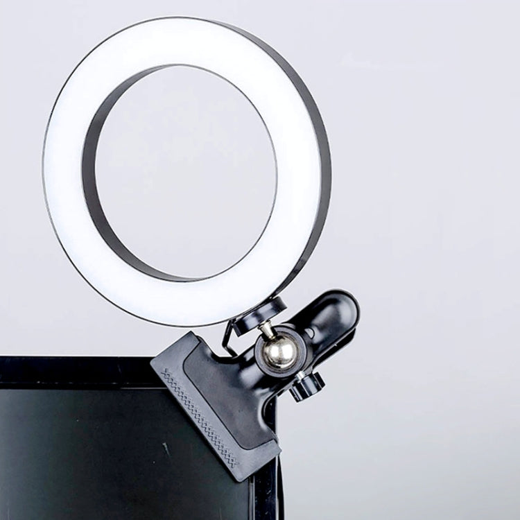 6 inch Strong Clip Fill Light With Adjustable Temperature LED Ring Light Desktop Computer Clip Light, Cable Length: 2 Meters - HoMEdemic™ 