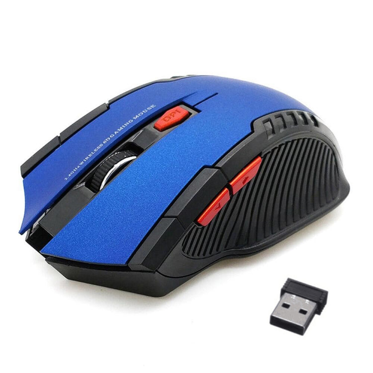 6-keys 2.4G 1600DPI Three-speed Adjustable Wireless Office Mouse(Blue) - HoMEdemic™ 