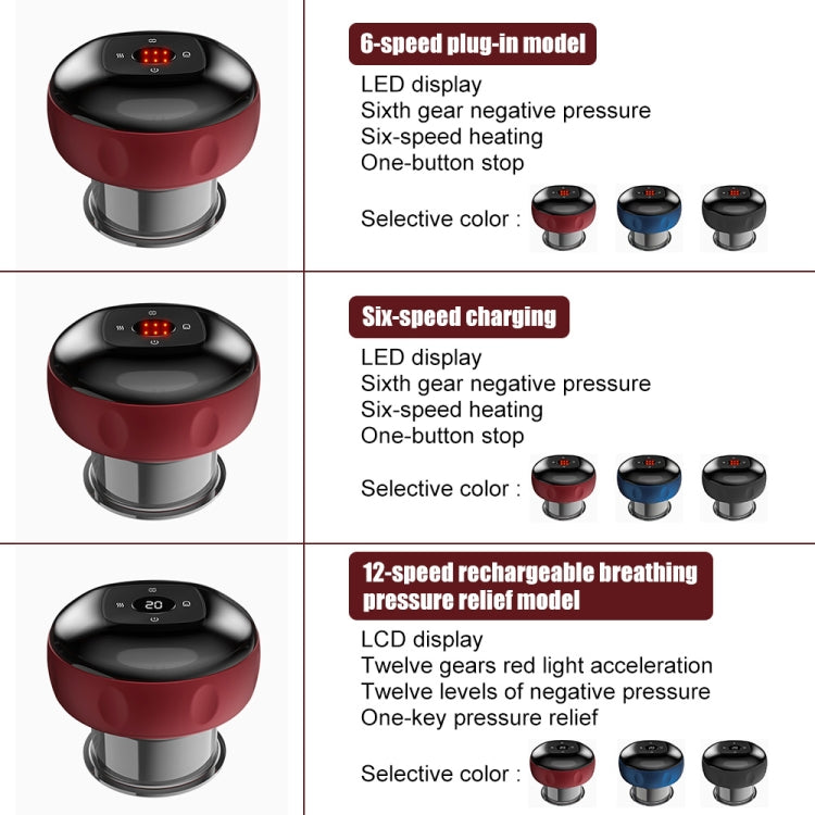 6-speed USB Plug-in Electric Cupping Massage Device(Black) - HoMEdemic™ 