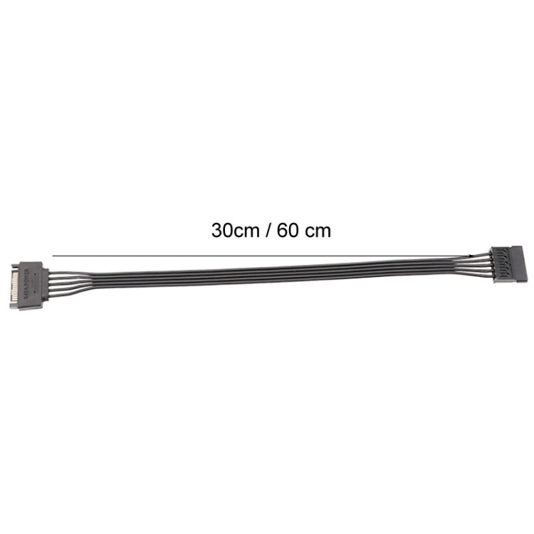 60cm Power Supply SATA 15Pin Male And Female Extension Cable Durable Hard Disk Drive Power Connection Cables - HoMEdemic™ 