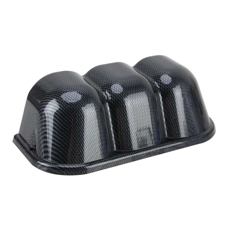 60mm Universal Horizontal Carbon lead Material 3 Triple Auto Car Dash Gauge Meter Pod Mount Holder Dashboard 3 Hole Cup Vehicle Performance Meter Instrument Accessories, Horizontal - HoMEdemic™ 
