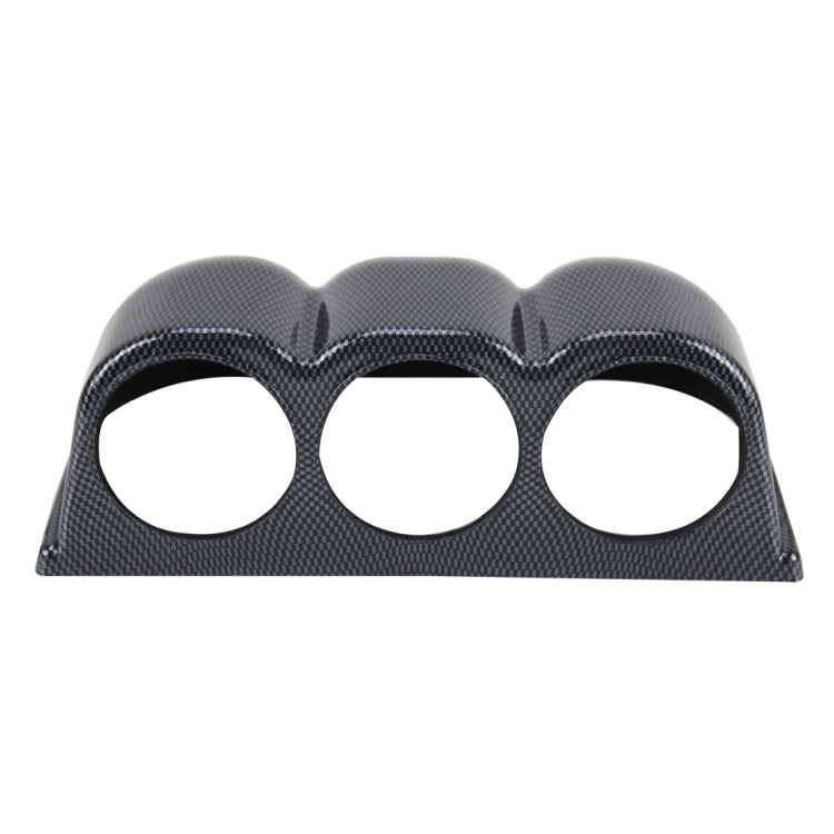 60mm Universal Horizontal Carbon lead Material 3 Triple Auto Car Dash Gauge Meter Pod Mount Holder Dashboard 3 Hole Cup Vehicle Performance Meter Instrument Accessories, Horizontal - HoMEdemic™ 