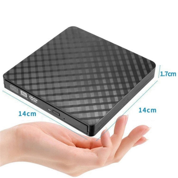 633 Rhombus Pattern USB3.0 Computer Laptop External Optical Drive Burner DVD Write(White) - HoMEdemic™ 
