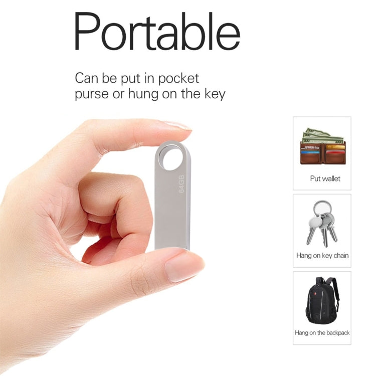 64GB Metal USB 2.0 Flash Disk, 64GB - HoMEdemic™ 
