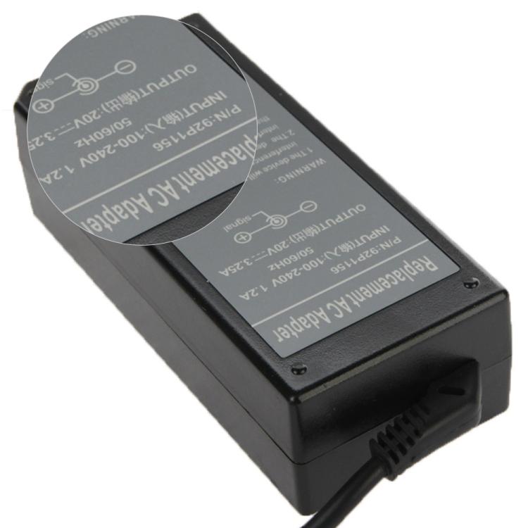 65W 20V 3.25A AC Adapter for IBM / Lenovo Thinkpad Notebook Laptop, Output Tips: 7.9mm x 5.5mm, 3.25A - HoMEdemic™ 