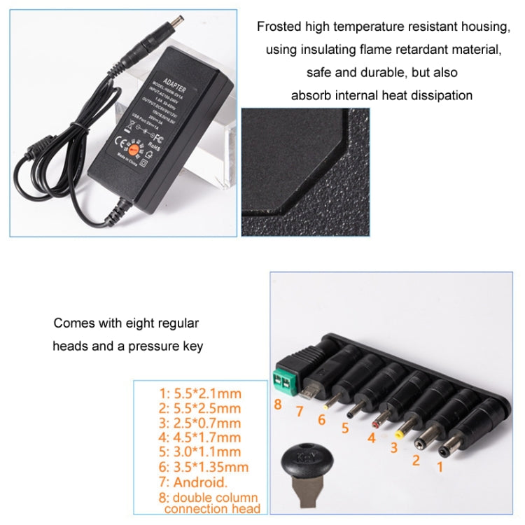 65W 6-20V Adjustable 3A DC Power Adapter Charger, Specification: AU Plug - HoMEdemic™ 