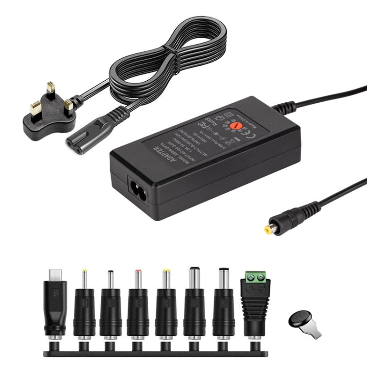 65W 6-20V Adjustable 3A DC Power Adapter Charger, Specification: UK Plug Small - HoMEdemic™ 