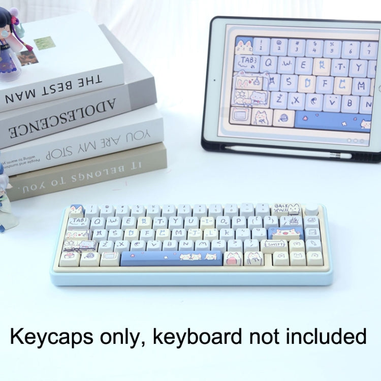 66 Keys 5-sided Heat Rise PBT Personalized Keycaps(Blue) - HoMEdemic™ 