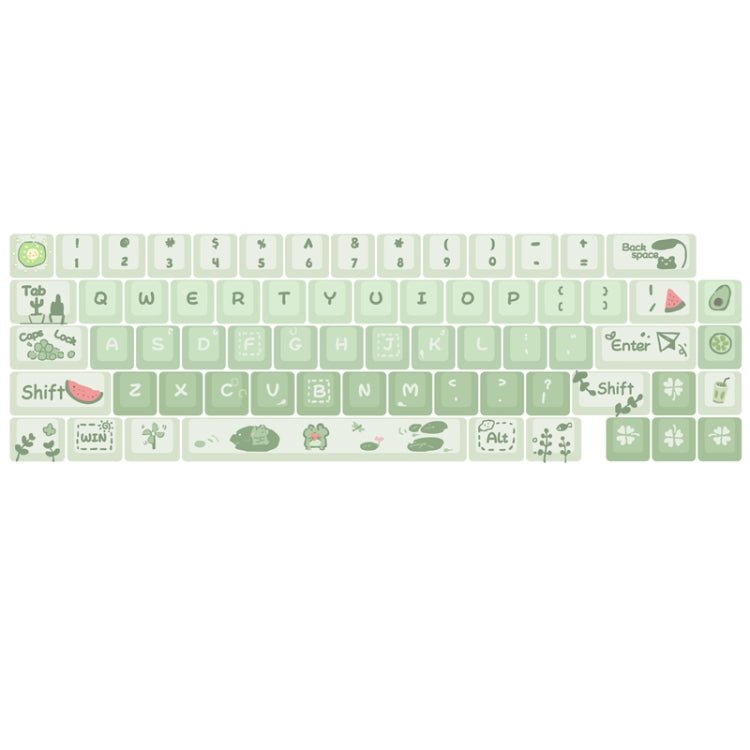66 Keys 5-sided Heat Rise PBT Personalized Keycaps(Green) - HoMEdemic™ 
