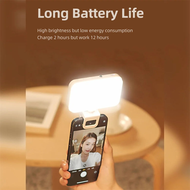 66 LEDs Selfie Fill Light Rechargeable 3 Modes Clip-on Pocket Light For Phone, Laptop, Tablet Meeting(Black) - HoMEdemic™ 