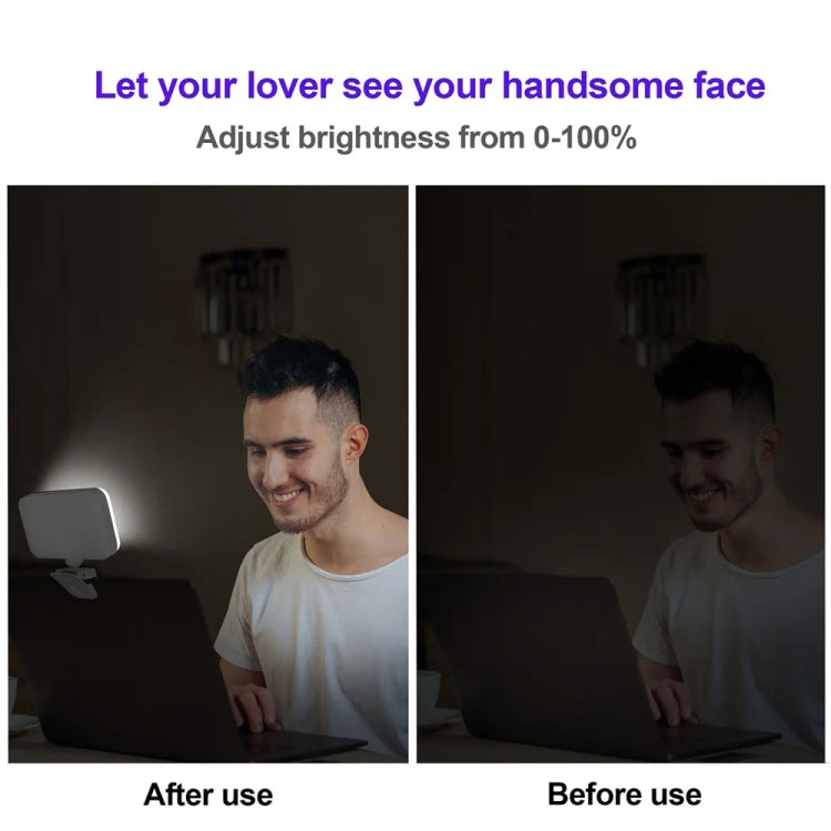 66 LEDs Selfie Fill Light Rechargeable 3 Modes Clip-on Pocket Light For Phone, Laptop, Tablet Meeting(White) - HoMEdemic™ 