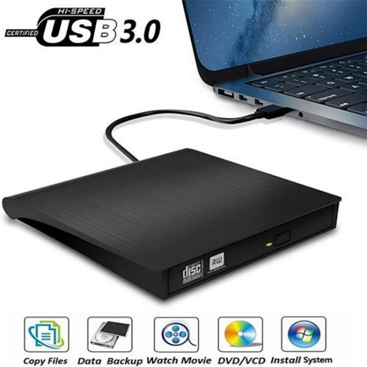 663 High Speed CD DVD Burner USB3.0 Computer Laptop External Optical Drive Burner(Black) - HoMEdemic™ 