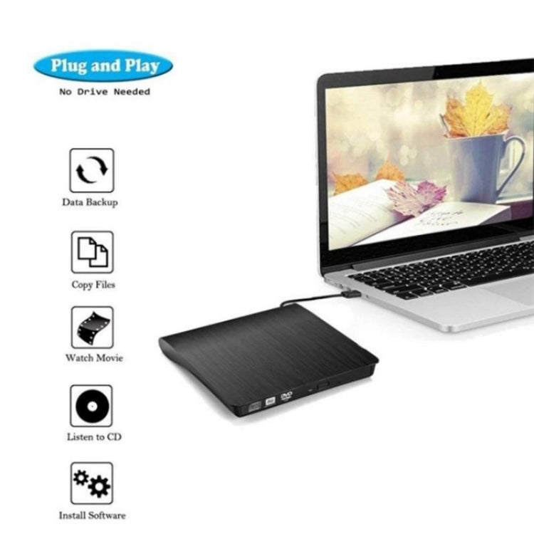 663 High Speed CD DVD Burner USB3.0 Computer Laptop External Optical Drive Burner(Black) - HoMEdemic™ 