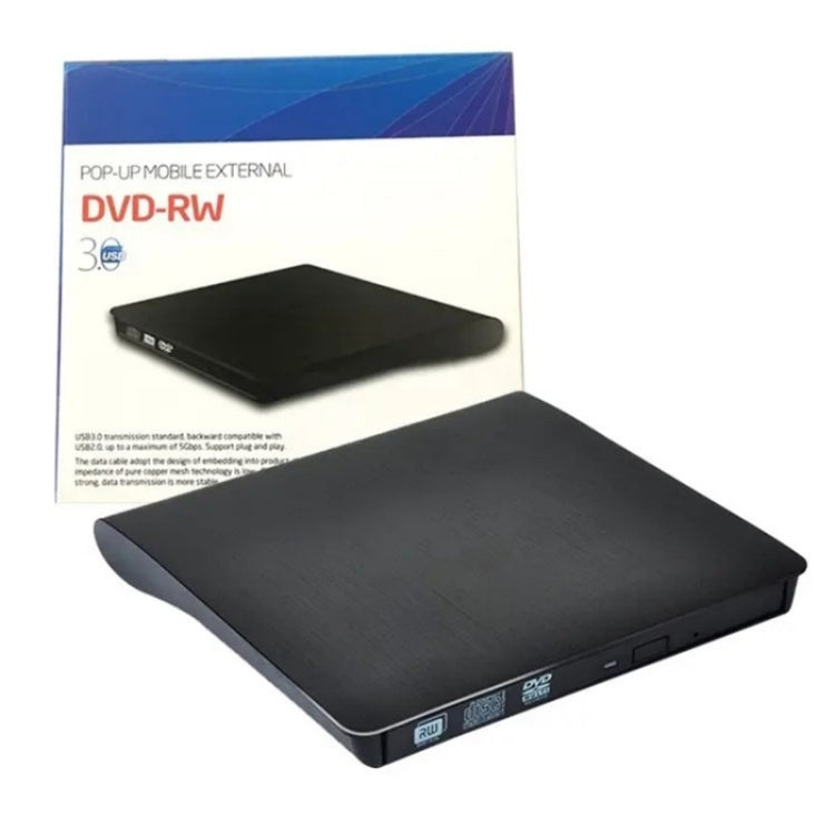 663 High Speed CD DVD Burner USB3.0 Computer Laptop External Optical Drive Burner(Black) - HoMEdemic™ 