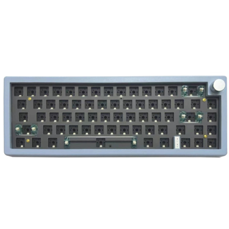 67 Keys Three-mode Customized DIY With Knob Mechanical Keyboard Kit Supports Hot Plug RGB Backlight, Color: Blue - HoMEdemic™ 