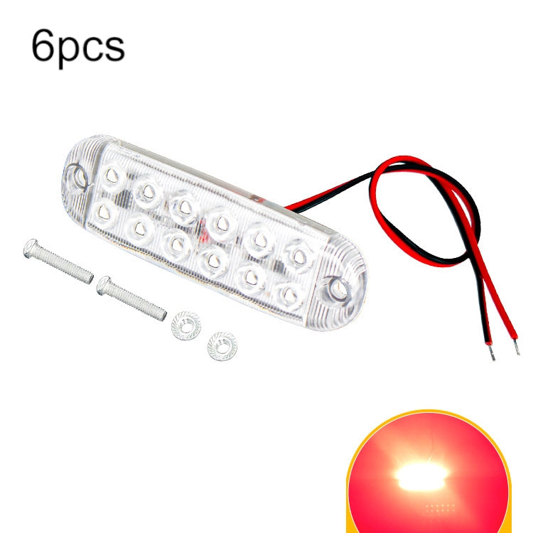 6pcs 12-Bead LED Flashing Warning Lights Motorcycle RV Signal Lights(Red Light) - HoMEdemic™ 