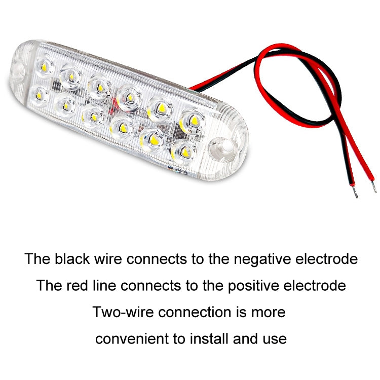 6pcs 12-Bead LED Flashing Warning Lights Motorcycle RV Signal Lights(Red Light) - HoMEdemic™ 