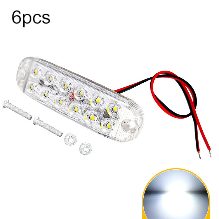 6pcs 12-Bead LED Flashing Warning Lights Motorcycle RV Signal Lights(White Light) - HoMEdemic™ 