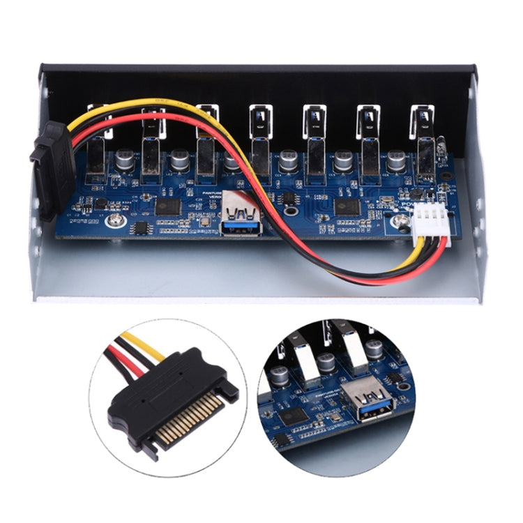 7 Port USB2.0 Optical Drive Bit Front Panel, Style: Flat Mouth - HoMEdemic™ 