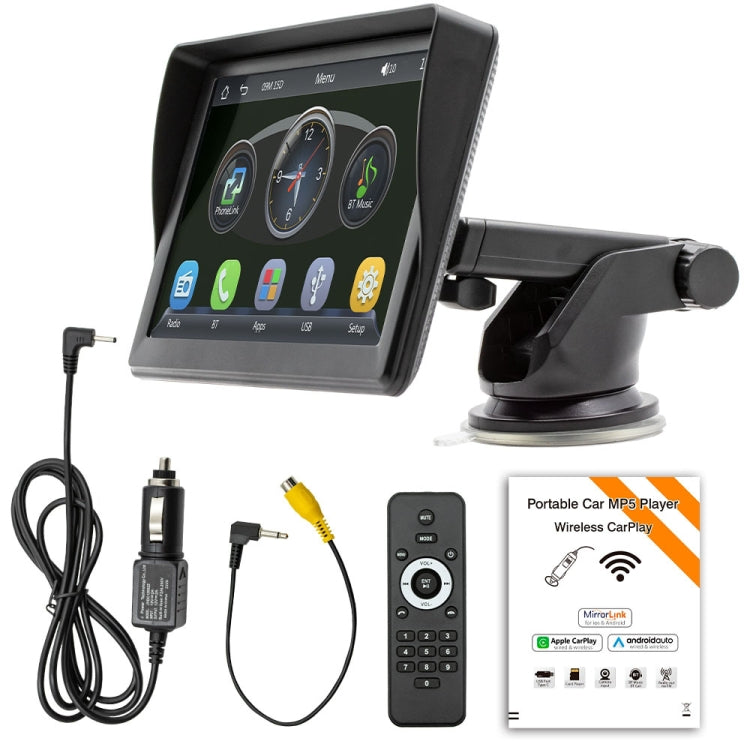 7 inch Wireless CarPlay Radio Multimedia Player 1080P IPS Touch Screen MP5 Radios Bluetooth Monitor, B600W - HoMEdemic™ 