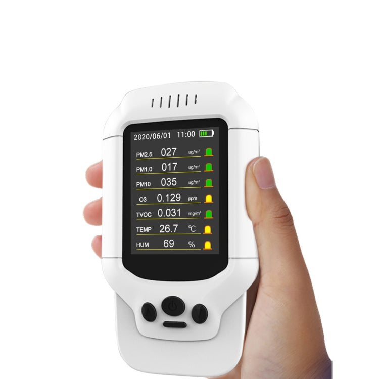 8-In-1 Air Quality Detector PM2.5 / PM1.0 / PM10 / HCHO / TVOC / O3 / Temperature / Humidity Monitor - HoMEdemic™ 