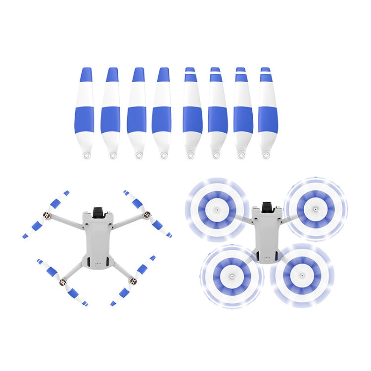 8 PCS 6030F Double Sided Colorful Low Noise Wing Propellers For DJI Mini 4 Pro/Mini 3 Pro, Color: White Blue - HoMEdemic™ 