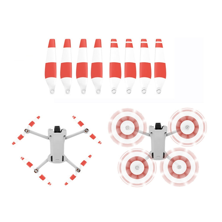 8 PCS 6030F Double Sided Colorful Low Noise Wing Propellers For DJI Mini 4 Pro/Mini 3 Pro, Color: White Red - HoMEdemic™ 
