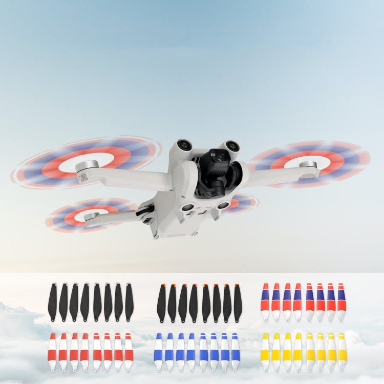8 PCS 6030F Double Sided Colorful Low Noise Wing Propellers For DJI Mini 4 Pro/Mini 3 Pro, Color:  White Yellow - HoMEdemic™ 
