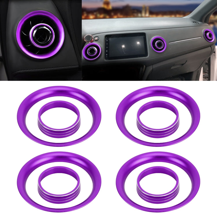 8 PCS Car Aluminum Alloy Air Conditioner Knob Case and Base for Honda XR-V, For Honda XR-V (Purple), For Honda XR-V (Red), For Honda XR-V (Gold) - HoMEdemic™ 