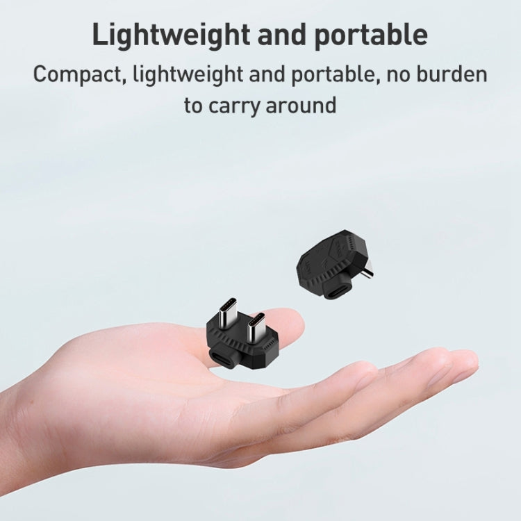 8 Pin to Dual USB-C / Type-C Lavalier Microphone U-shaped Charging Adapter OTG Converter(Black) - HoMEdemic™ 