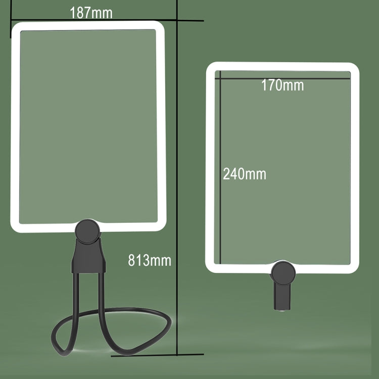 8039-5 LED Light Multifunctional Charging Hanging Neck Handheld Reading Magnifying Glass(Black) - HoMEdemic™ 