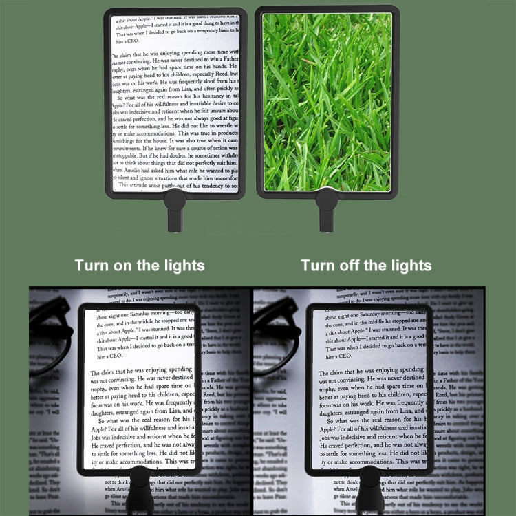 8039-5 LED Light Multifunctional Charging Hanging Neck Handheld Reading Magnifying Glass(Black) - HoMEdemic™ 