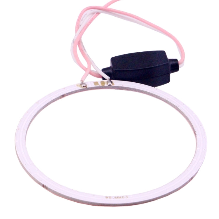 80mm 5W 180LM Angel Eyes Circles Car Headlight COB LED Lights for Vehicles, DC 12-24V, 80mm Pink Light, 80mm Green Light - HoMEdemic™ 