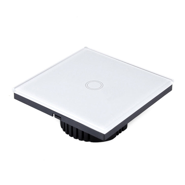 86mm 1 Gang Tempered Glass Panel Wall Switch Smart Home Light Touch Switch with RF433 Remote Controller, AC 110V-240V - HoMEdemic™ 
