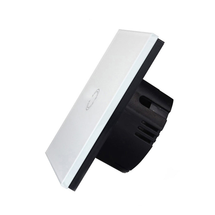 86mm 1 Gang Tempered Glass Panel Wall Switch Smart Home Light Touch Switch with RF433 Remote Controller, AC 110V-240V - HoMEdemic™ 