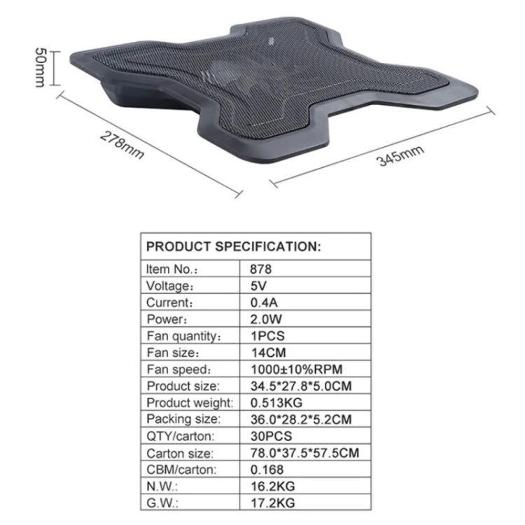 878 USB Radiator Fan Desktop Laptop Router Cooling Pad - HoMEdemic™ 