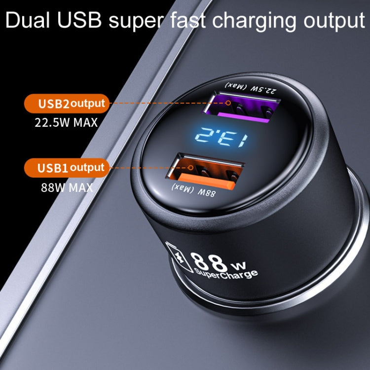 88W Vehicle Mini Fast Charging Charger Car One To Two Cigarette Lighter - HoMEdemic™ 