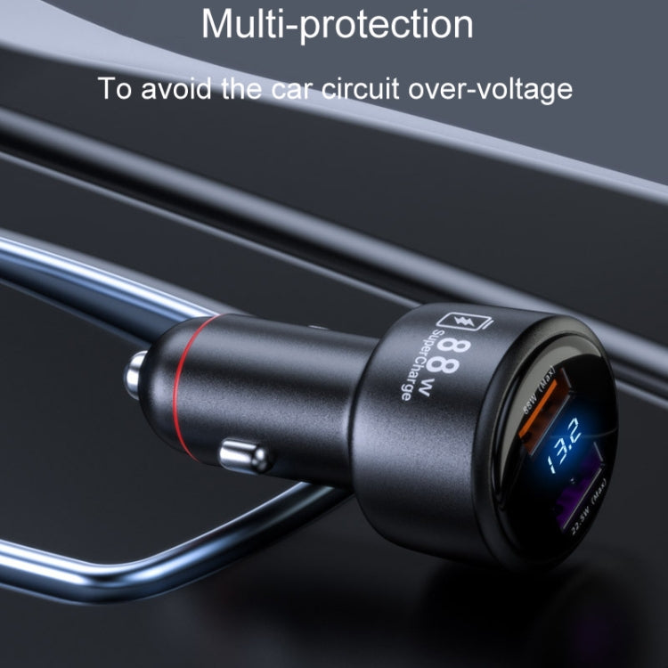 88W Vehicle Mini Fast Charging Charger Car One To Two Cigarette Lighter - HoMEdemic™ 