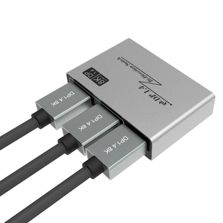 8K 60HZ 1.4V 2 In 1 Out DP Bidirectional Switcher(Grey) - HoMEdemic™ 